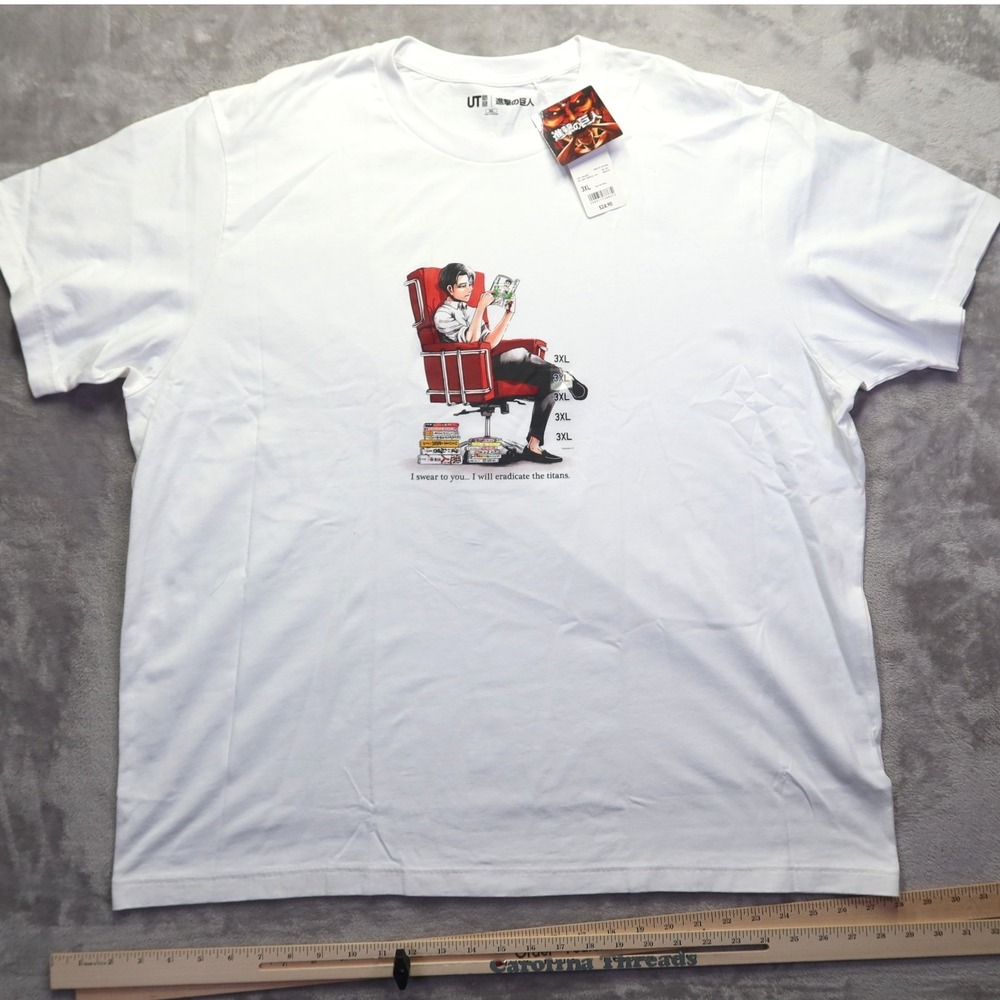 Attack on Titan‎ Graphic Uniqlo UT T-Shirt Sz 3XL Captain Levi New NWT